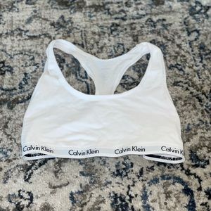 White Calvin Klein Sports Bra